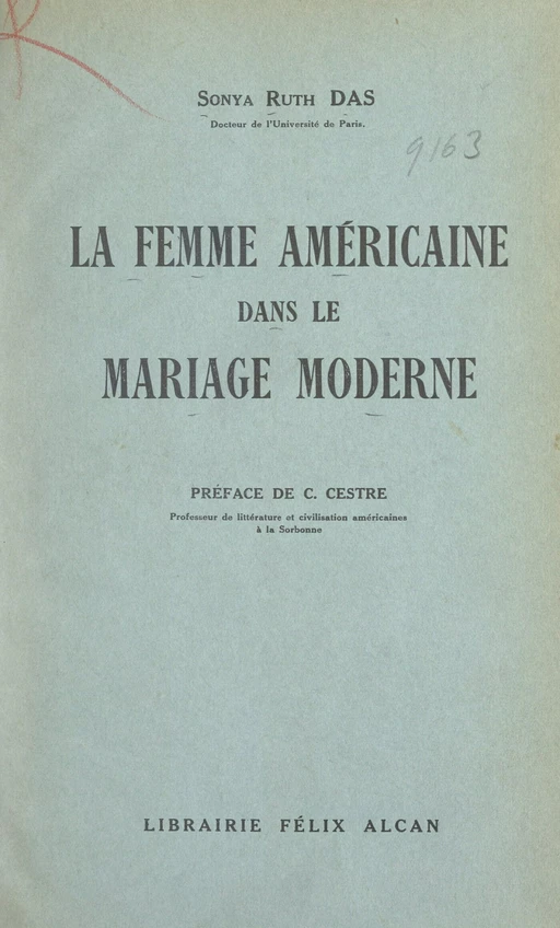 La femme américaine dans le mariage moderne - Sonya Ruth Das - FeniXX réédition numérique