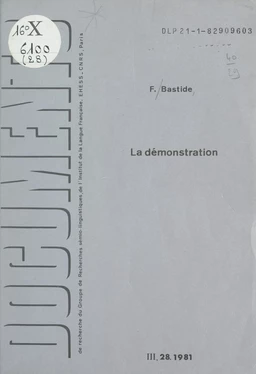 La démonstration : analyse de la structure actantielle du faire-croire