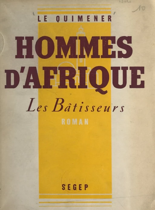 Hommes d'Afrique -  Le Quimener - FeniXX réédition numérique