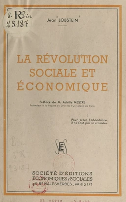 La révolution sociale et économique