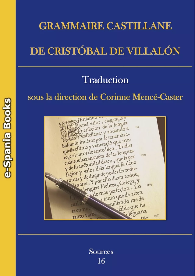 Grammaire castillane de Cristóbal de Villalón - Cristóbal de Villalón - e-Spania Books