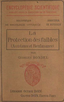 La protection des faibles (assistance et bienfaisance)