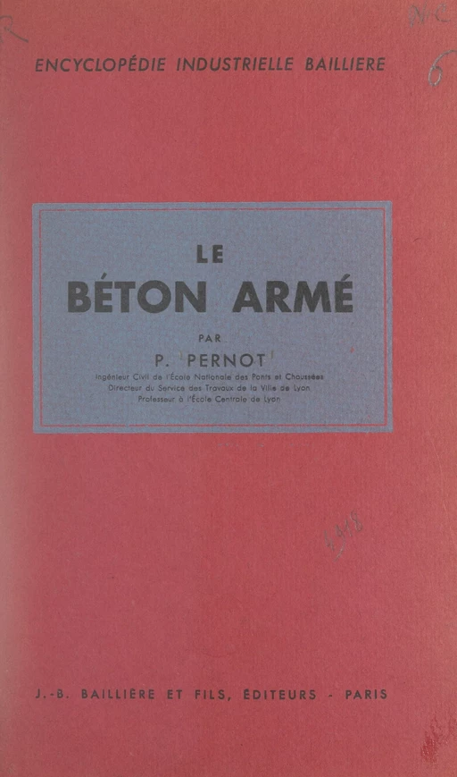 Le béton armé - Pierre Pernot - FeniXX réédition numérique