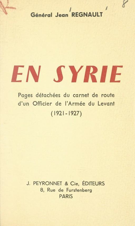 En Syrie - Jean Regnault - FeniXX réédition numérique