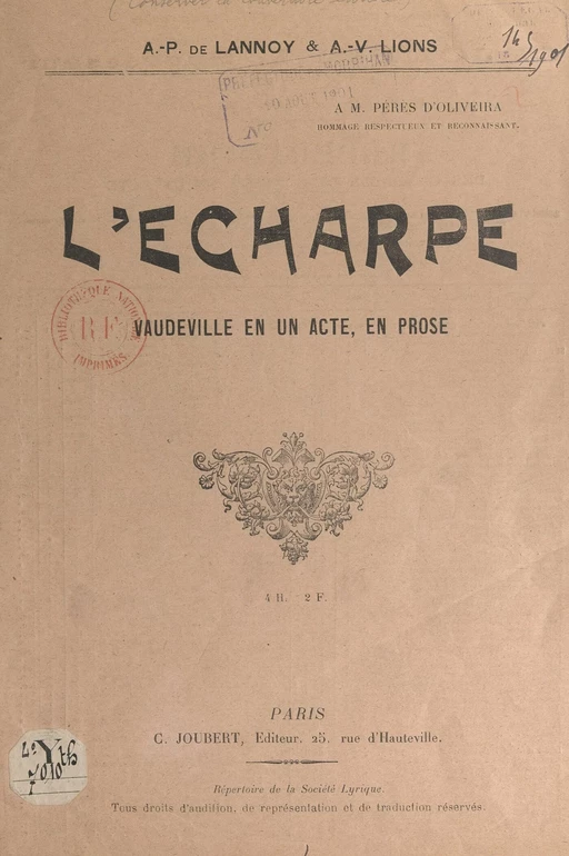 L'écharpe - A.-P. de Lannoy, A.-V. Lions - FeniXX réédition numérique