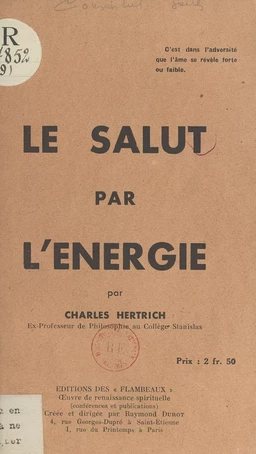 Le salut par l'énergie