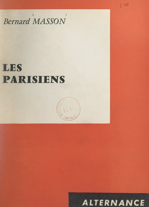 Les Parisiens - Bernard Masson - FeniXX réédition numérique