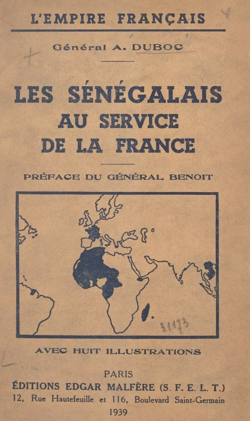 Les Sénégalais au service de la France - Albert Duboc - FeniXX réédition numérique