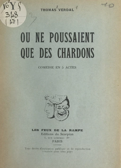 Où ne poussaient que des chardons - Thomas Verdal - FeniXX réédition numérique