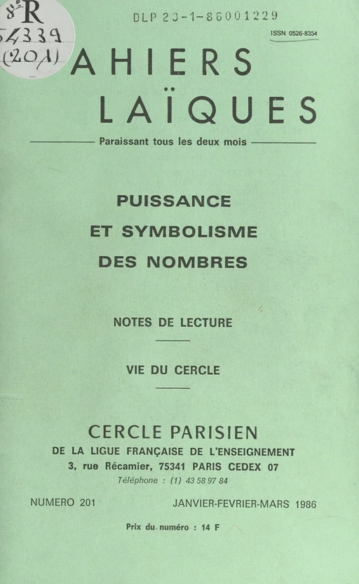 Puissance et symbolisme des nombres - Louis Lafourcade - FeniXX réédition numérique