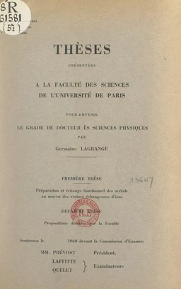 Préparation et échange fonctionnel des acétals au moyen des résines échangeuses d'ions