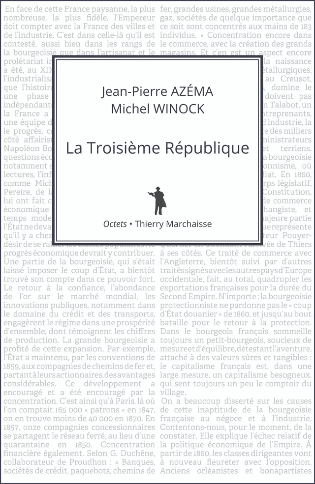 La Troisième République - Michel Winock, Jean-Pierre Azéma - Éditions Thierry Marchaisse