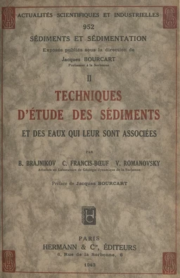 Techniques d'étude des sédiments et des eaux qui leur sont associées