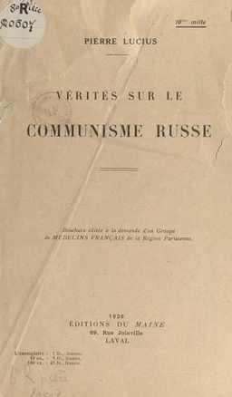 Vérités sur le communisme russe