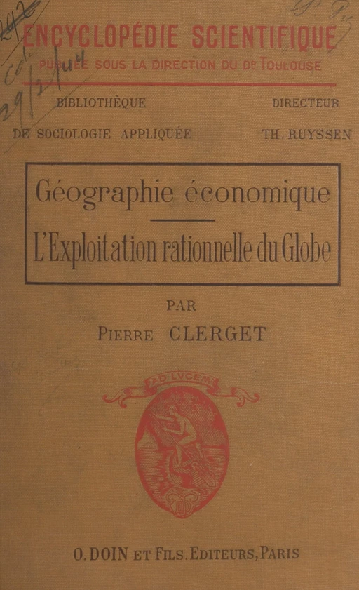 Géographie économique - Pierre Clerget - FeniXX rédition numérique