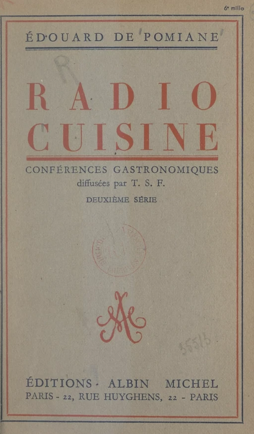 Radio-cuisine - Édouard de Pomiane - FeniXX rédition numérique