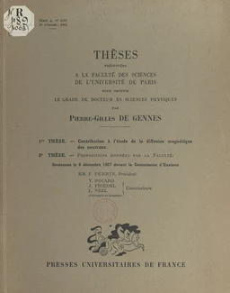 Contribution à l'étude de la diffusion magnétique des neutrons