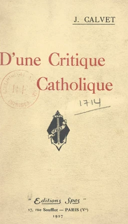 D'une critique catholique