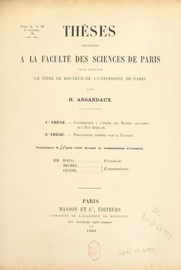 Contribution à l'étude des roches alcalines de l'Est-africain