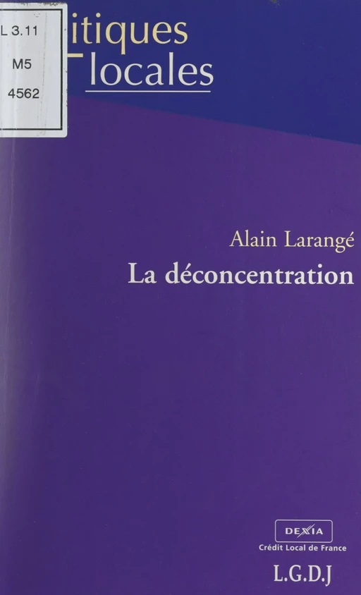 La déconcentration - Alain Larangé - FeniXX réédition numérique