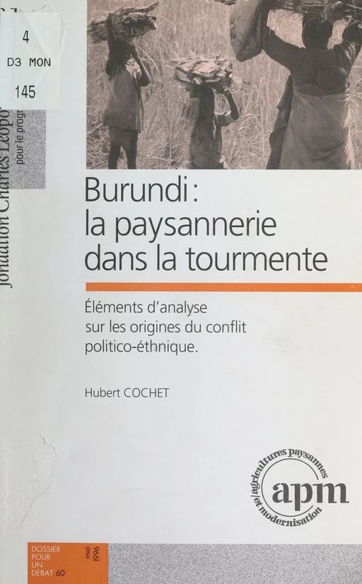 Burundi : la paysannerie dans la tourmente - Hubert Cochet - FeniXX réédition numérique