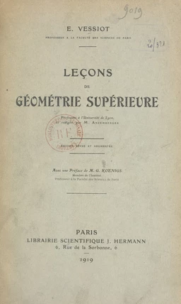 Leçons de géométrie supérieure