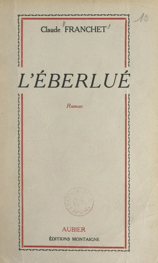 L'éberlué - Claude Franchet - FeniXX réédition numérique