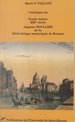 Catalogue du fonds italien XIXe siècle Auguste Boullier