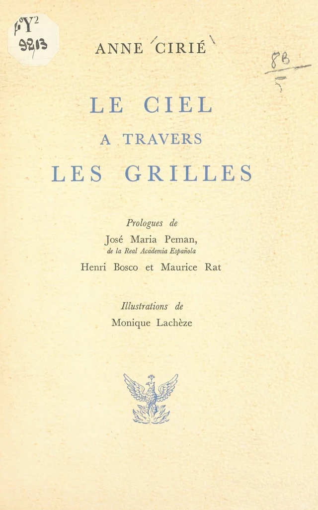 Le ciel à travers les grilles - Anne Cirié - FeniXX réédition numérique