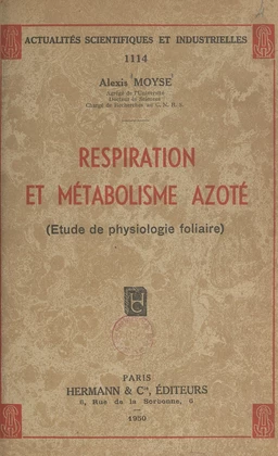 Respiration et métabolisme azoté