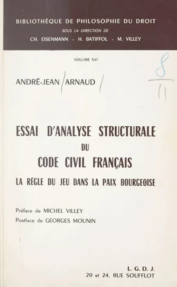 Essai d'analyse structurale du Code civil français