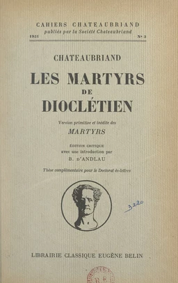 Chateaubriand, "Les Martyrs de Dioclétien"