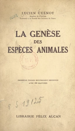 La genèse des espèces animales