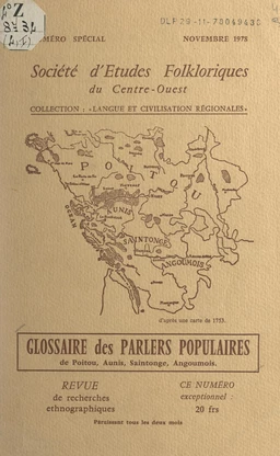 Glossaire des parlers populaires de Poitou, Aunis, Saintonge, Angoumois (fascicule A)