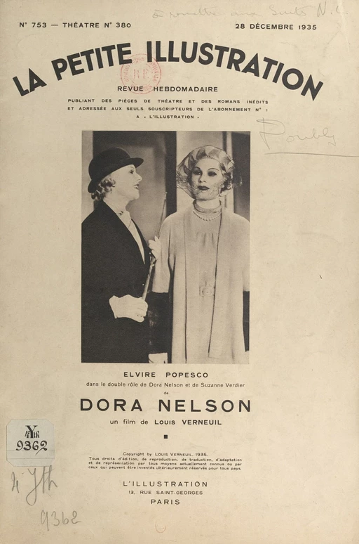 Dora Nelson - Louis Verneuil - FeniXX réédition numérique