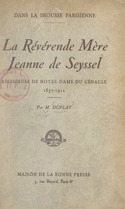 La révérende mère Jeanne de Seyssel