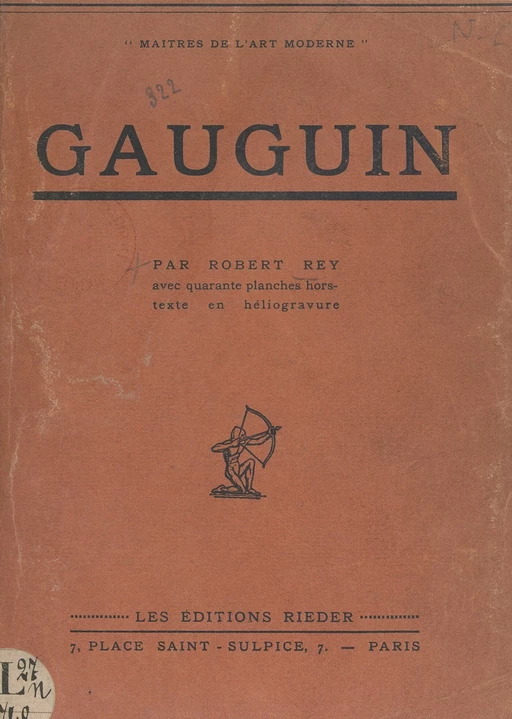 Gauguin - Robert Rey - FeniXX réédition numérique