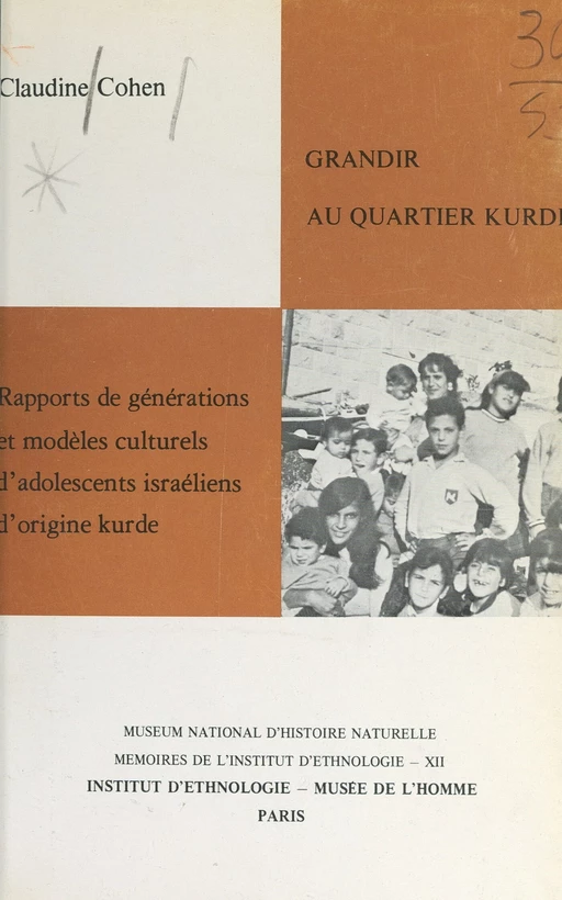 Grandir au quartier kurde - Claudine Cohen - FeniXX réédition numérique