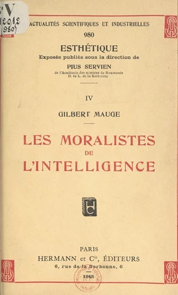 Les moralistes de l'intelligence