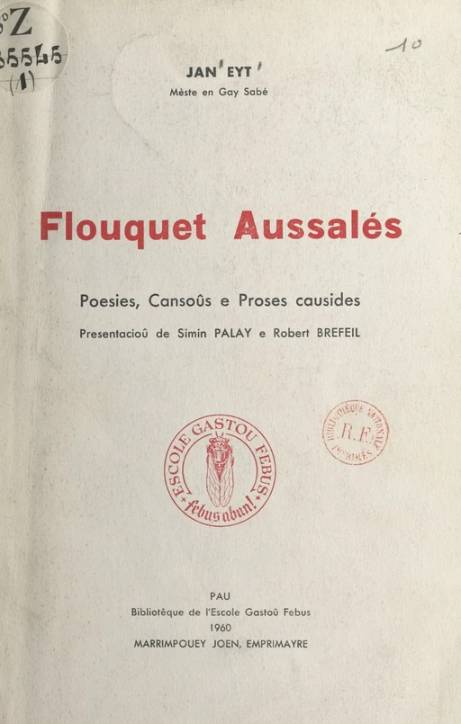 Flouquet aussalés - Jan Eyt - FeniXX réédition numérique