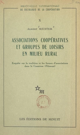 Associations coopératives et groupes de loisirs en milieu rural