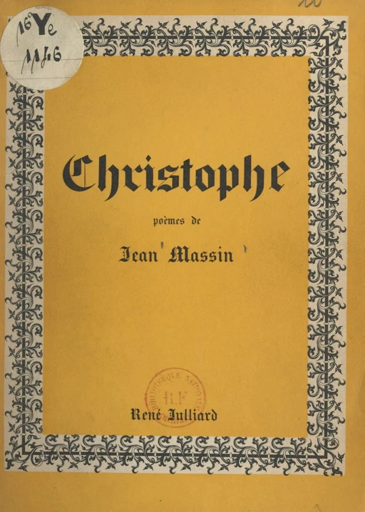 Christophe - Jean Massin - FeniXX réédition numérique