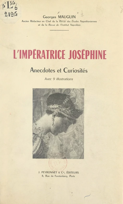 L'impératrice Joséphine - Georges Mauguin - FeniXX réédition numérique