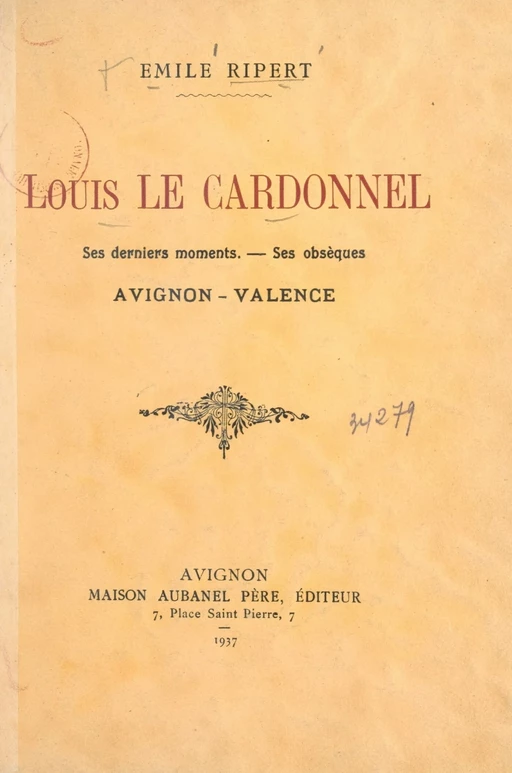 Louis Le Cardonnel - Émile Ripert - FeniXX réédition numérique