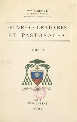 Œuvres oratoires et pastorales (9)