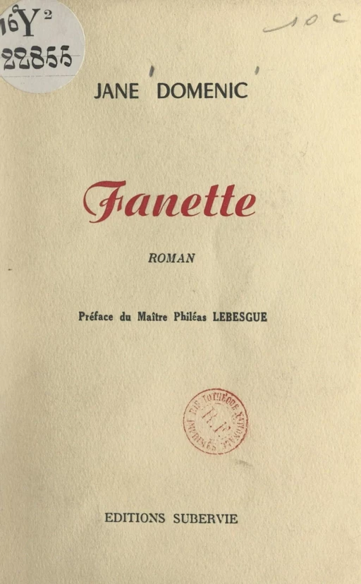 Fanette - Jane Domenic - FeniXX réédition numérique