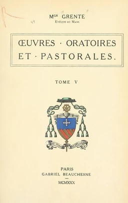 Œuvres oratoires et pastorales (5)