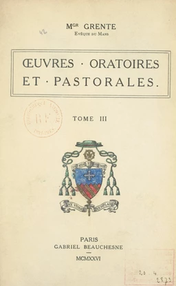 Œuvres oratoires et pastorales (3)