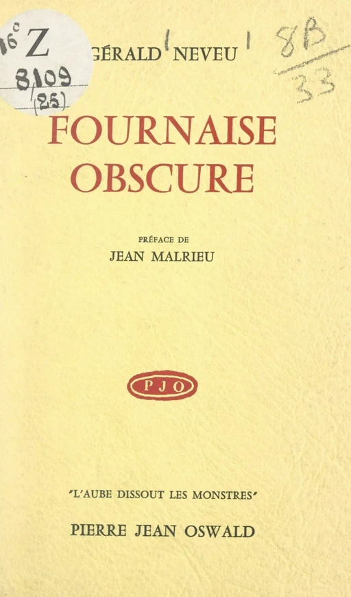 Fournaise obscure - Gérald Neveu - FeniXX réédition numérique