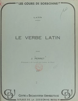 Le verbe latin